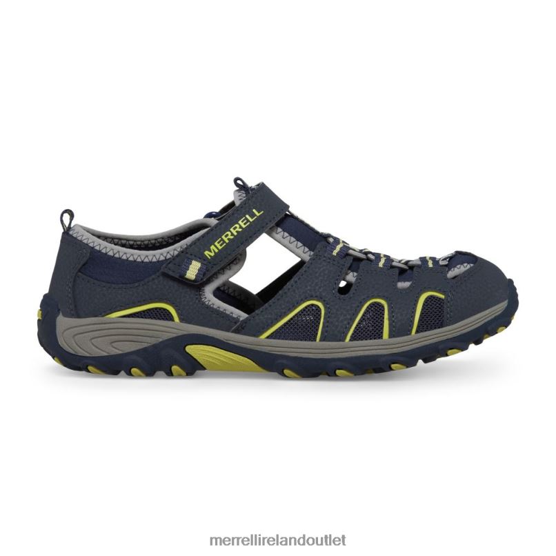 Merrell Hydro H2O Hiker Sandal (MK262163) Kids LTPDN1412 Shoes Navy/Lime
