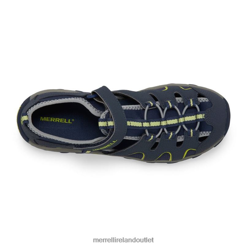 Merrell Hydro H2O Hiker Sandal (MK262163) Kids LTPDN1412 Shoes Navy/Lime