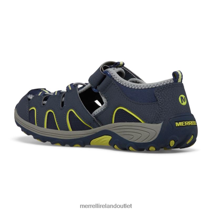 Merrell Hydro H2O Hiker Sandal (MK262163) Kids LTPDN1412 Shoes Navy/Lime