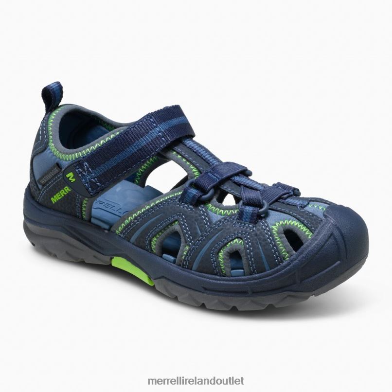 Merrell Hydro Sandal (MY53375) Kids LTPDN1413 Shoes Navy / Green