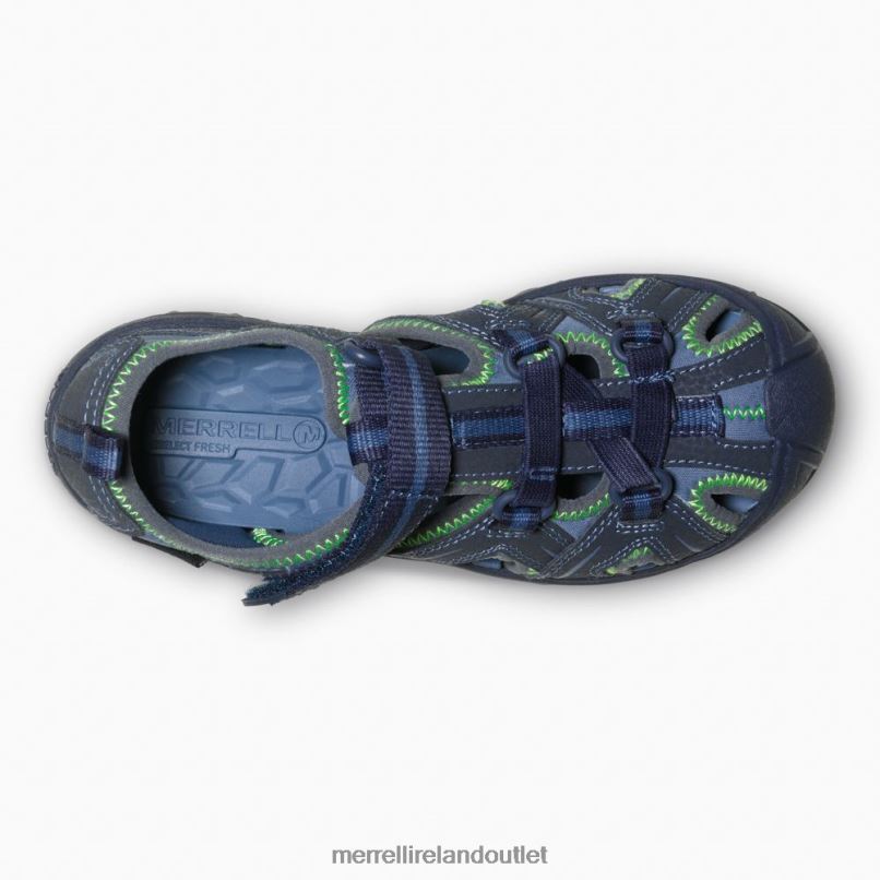 Merrell Hydro Sandal (MY53375) Kids LTPDN1413 Shoes Navy / Green