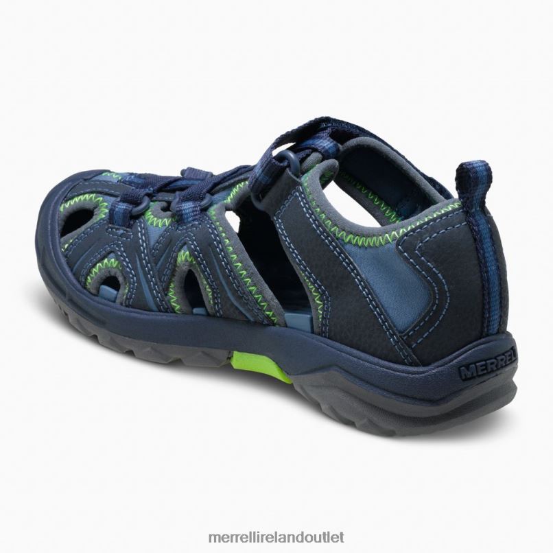 Merrell Hydro Sandal (MY53375) Kids LTPDN1413 Shoes Navy / Green