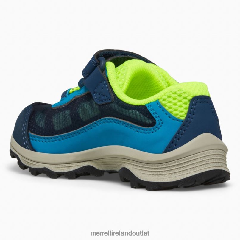 Merrell Moab Speed Low A/C Jr. Waterproof Sneaker (ML267122) Kids LTPDN1368 Shoes Navy/Hi Viz