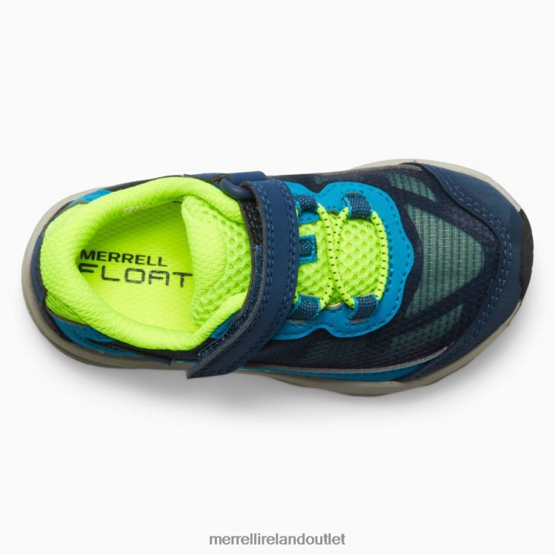 Merrell Moab Speed Low A/C Jr. Waterproof Sneaker (ML267122) Kids LTPDN1368 Shoes Navy/Hi Viz