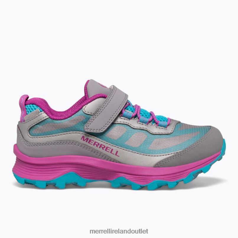 Merrell Moab Speed Low A/C Waterproof (MK165211) Kids LTPDN1362 Shoes Grey/Silver/Turquoise