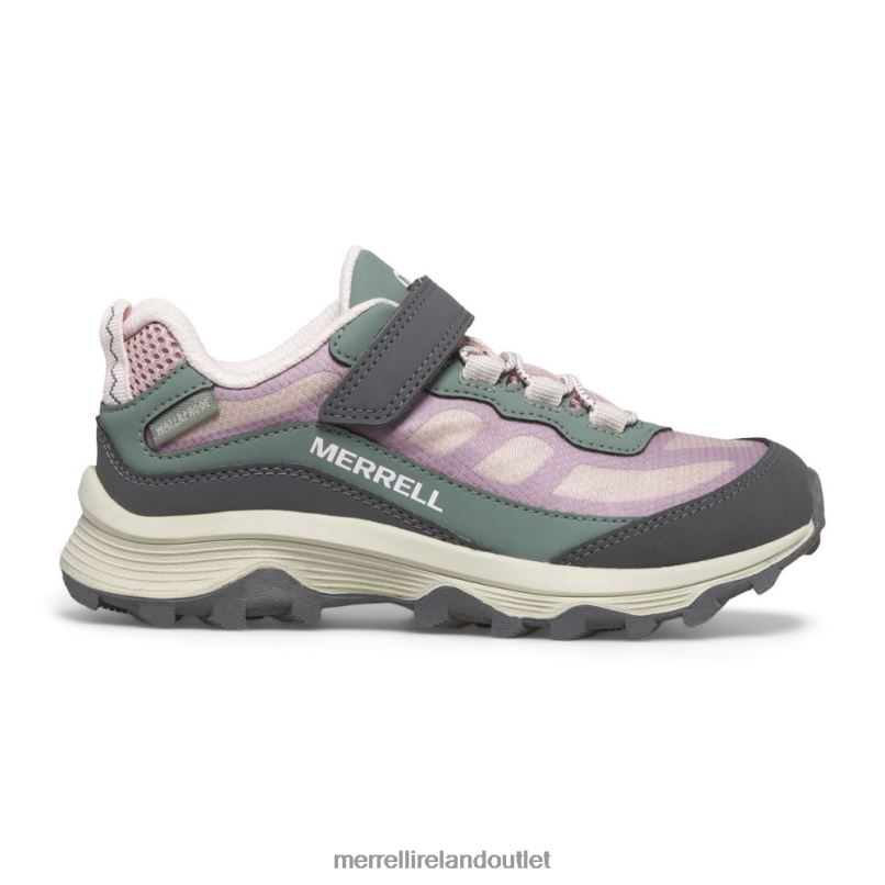 Merrell Moab Speed Low A/C Waterproof (MK167235) Kids LTPDN1361 Shoes Dusty Pink/Olive