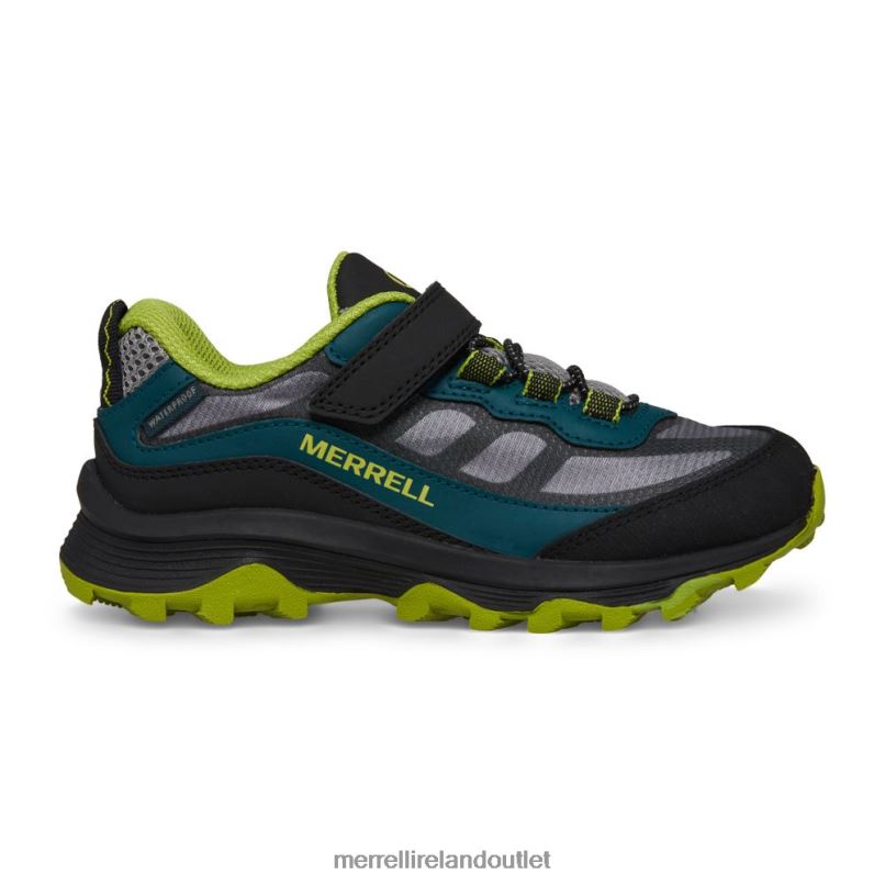 Merrell Moab Speed Low A/C Waterproof (MK267111) Kids LTPDN1365 Shoes Deep Green/Black