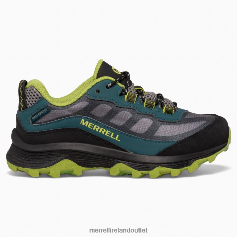 Merrell Moab Speed Low Waterproof (MK266264) Kids LTPDN1370 Shoes Deep Green/Black