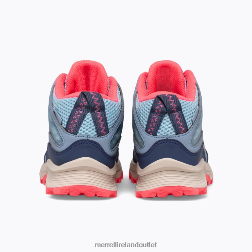 Merrell Moab Speed Mid Waterproof (MK165213) Kids LTPDN1382 Shoes Dusty Blue/Coral