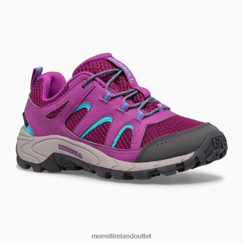 Merrell Oakcreek Low Lace Waterproof Sneaker (MK164772) Kids LTPDN1451 Shoes Paloma/Berry