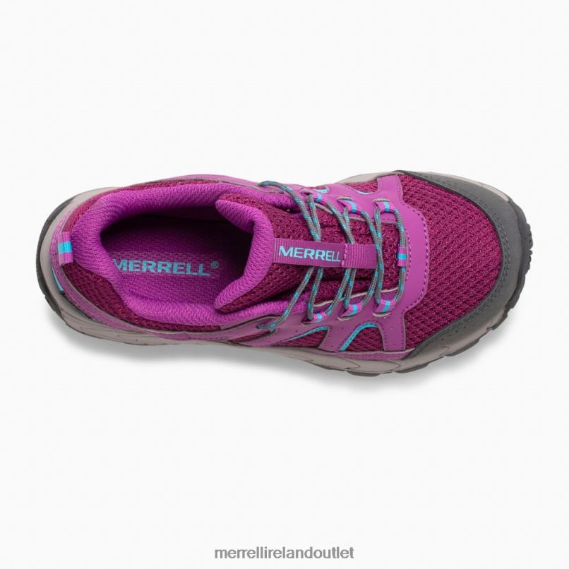 Merrell Oakcreek Low Lace Waterproof Sneaker (MK164772) Kids LTPDN1451 Shoes Paloma/Berry