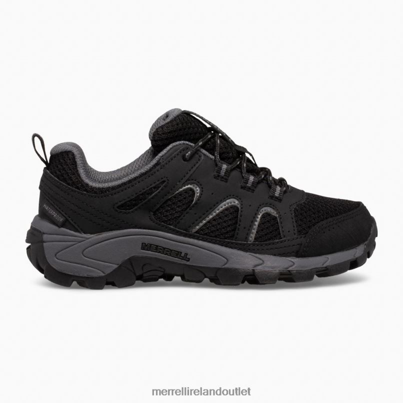 Merrell Oakcreek Low Lace Waterproof Sneaker (MK265427) Kids LTPDN1449 Shoes Black/Grey