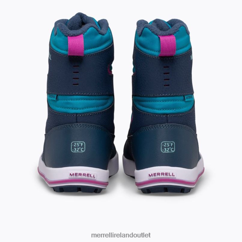 Merrell Snow Bank 3.0 Boot (MK165186K) Kids LTPDN1483 Shoes Navy/Turquoise