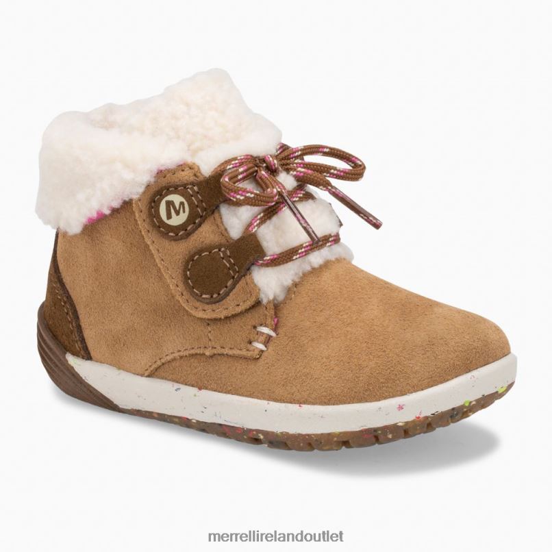 Merrell Bare Steps Cocoa Jr. Boot (ML163228) Kids LTPDN1468 Shoes Chestnut Suede