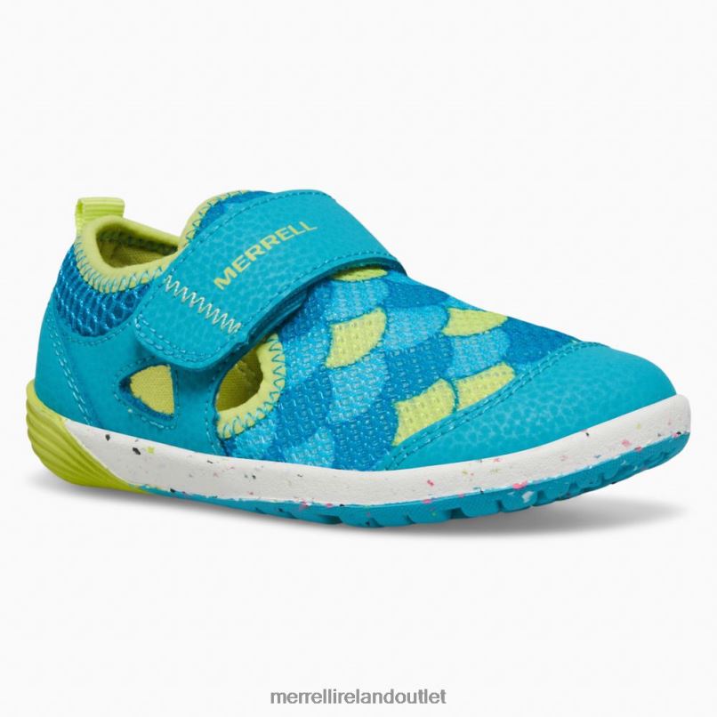 Merrell Bare Steps H2O Sneaker (ML166803) Kids LTPDN1394 Shoes Turquoise/Lime