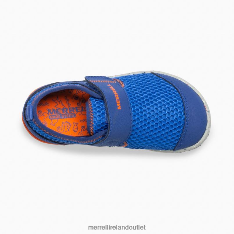 Merrell Bare Steps H2O Sneaker (ML260875) Kids LTPDN1396 Shoes Blue/Orange