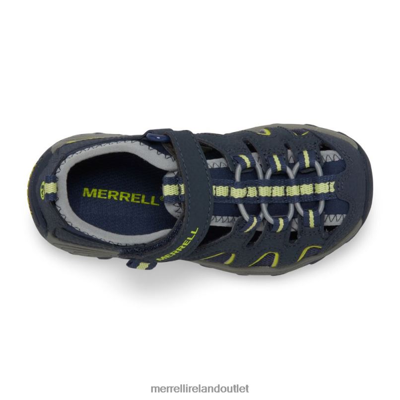 Merrell Hydro H2O Hiker Sandal (MC54859) Kids LTPDN1500 Shoes Navy/Lime