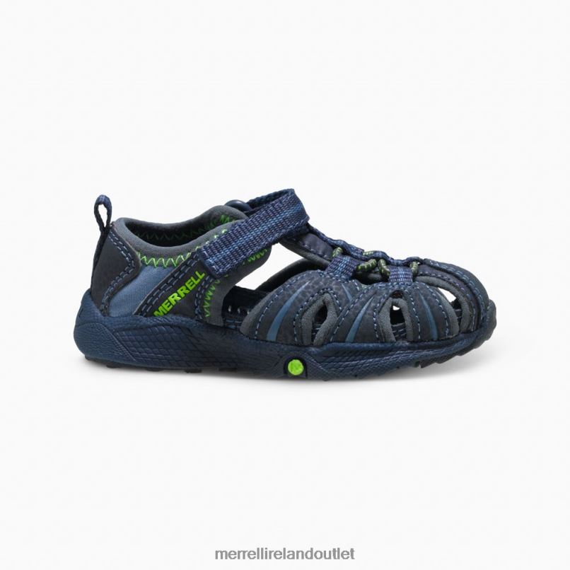 Merrell Hydro Jr. Sandal (MT53375) Kids LTPDN1407 Shoes Navy / Green