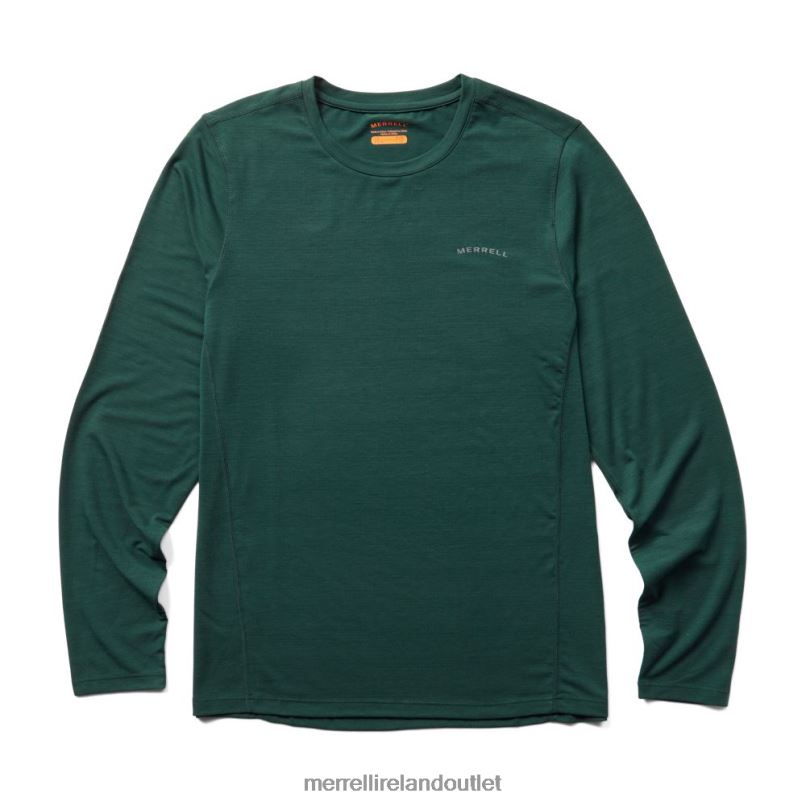 Merrell Everyday Long Sleeve Tee with Tencel (JMF26597-325) Men LTPDN337 Clothes Sea Moss