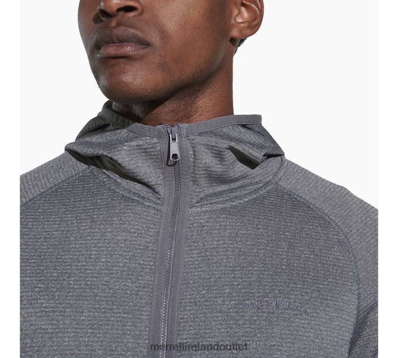 Merrell Geotex Full Zip Hoodie (JMS26325-059) Men LTPDN550 Clothes Rock Heather
