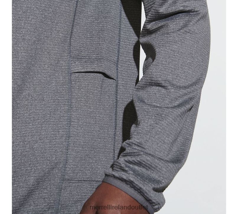 Merrell Geotex Full Zip Hoodie (JMS26325-059) Men LTPDN550 Clothes Rock Heather