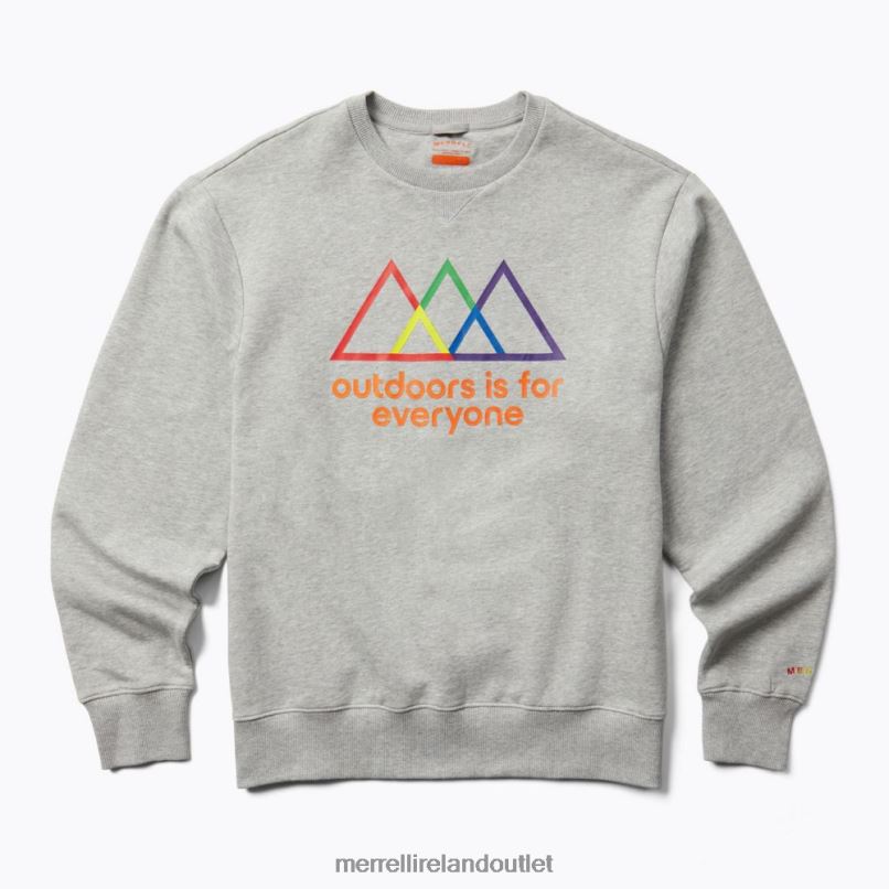 Merrell Outdoors Is For Everyone Crewneck Sweatshirt (JMS26875-050) Men LTPDN748 Clothes Heather Gray