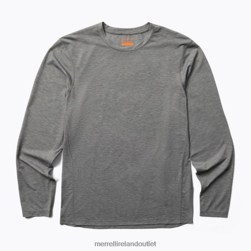 Merrell Perfect Long Sleeve Tee with Tencel (JMS26862-050) Men LTPDN335 Clothes Grey Heather