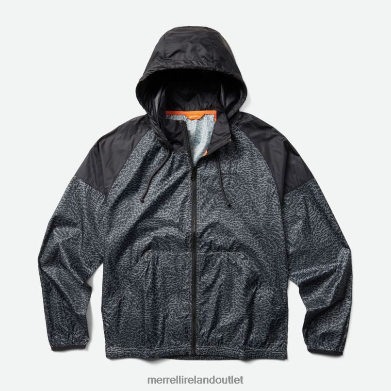 Merrell Alder Packable Wind Shell (JMS26322-903) Men LTPDN776 Clothes Rock Mini Camo Print