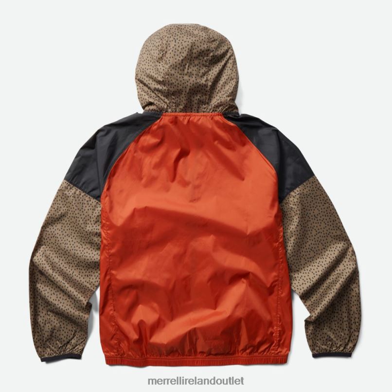 Merrell Alder Packable Wind Shell (JMS26322-933) Men LTPDN775 Clothes Clay/Sepia Tint