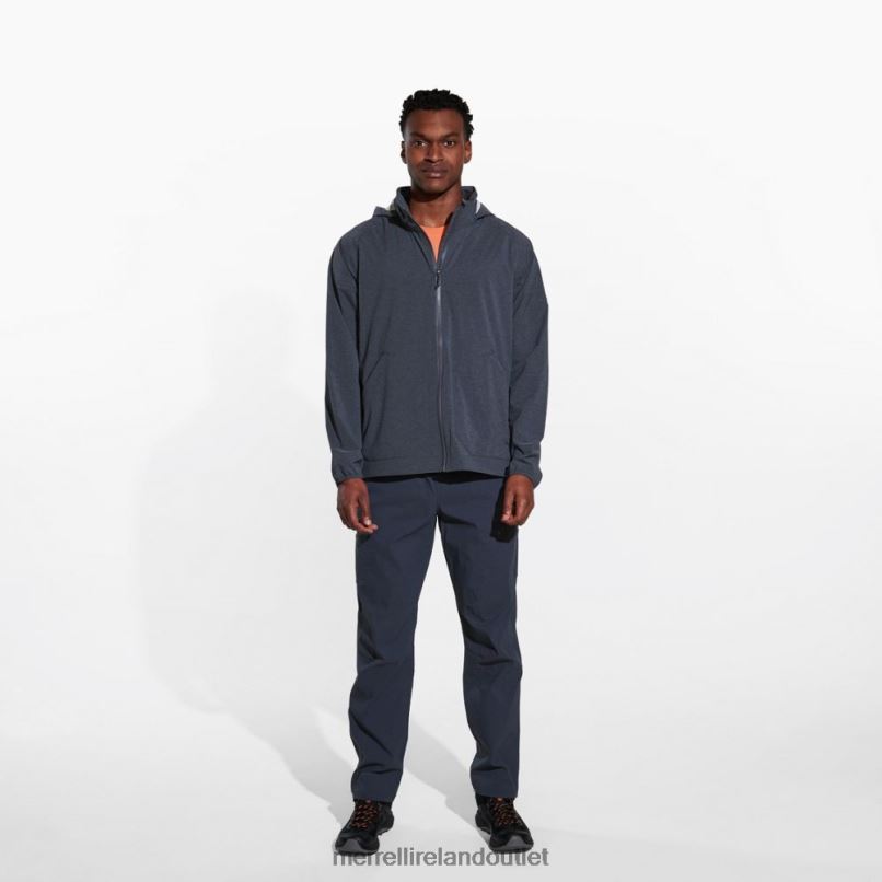 Merrell Alpine Packable Rain Shell (JMS26321-003) Men LTPDN702 Clothes Black Heather