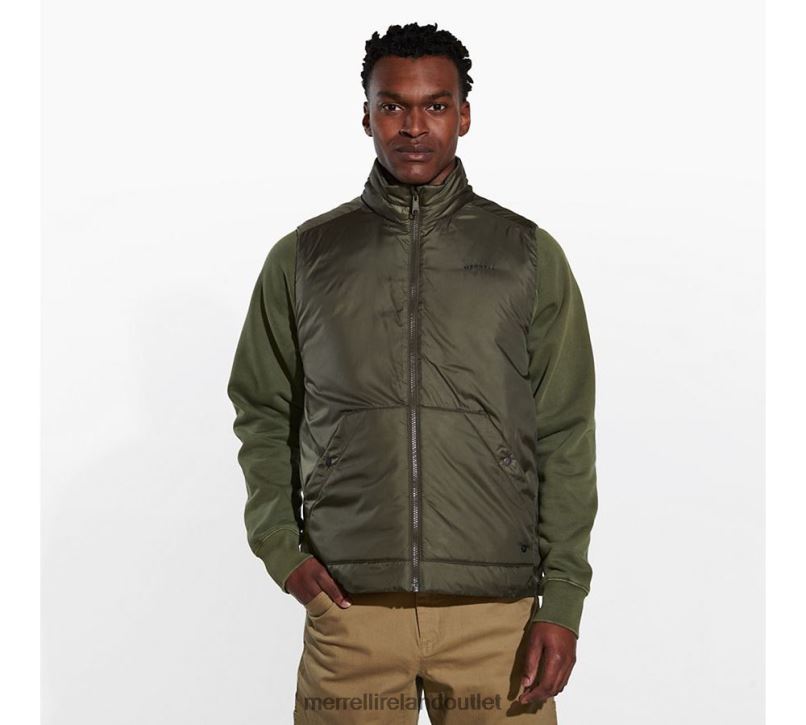 Merrell Geotex Insulated Vest (JMS26416-326) Men LTPDN590 Clothes Dusty Olive
