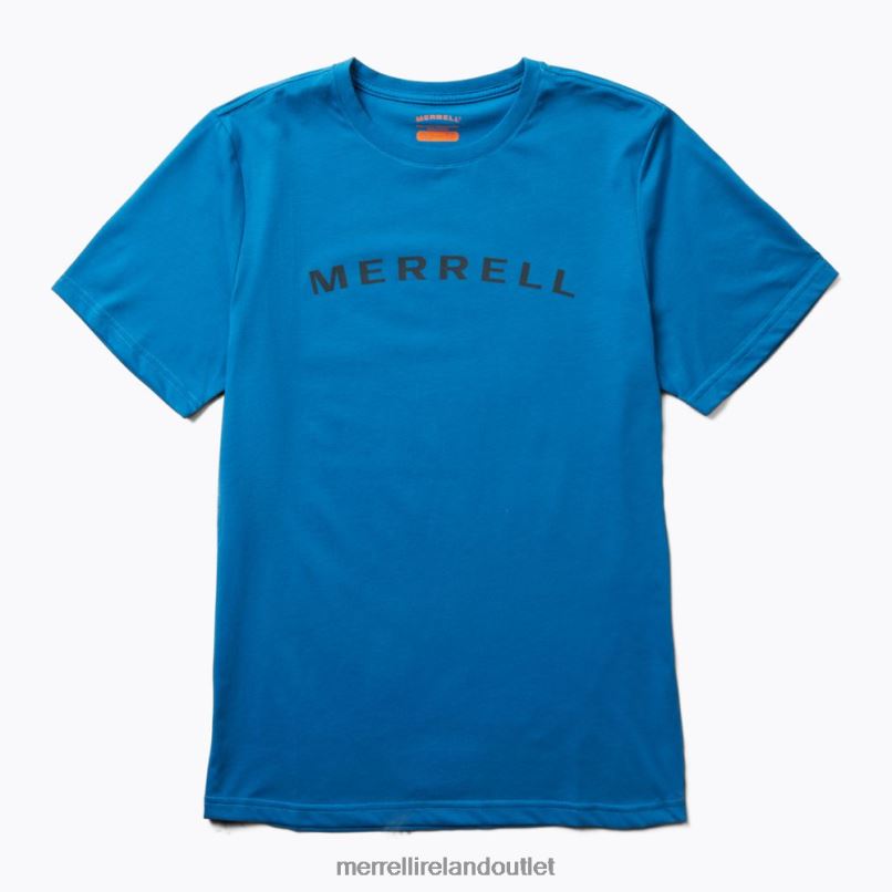 Merrell Wordmark Short Sleeve Tee (JMS26332-352) Men LTPDN583 Clothes Blue