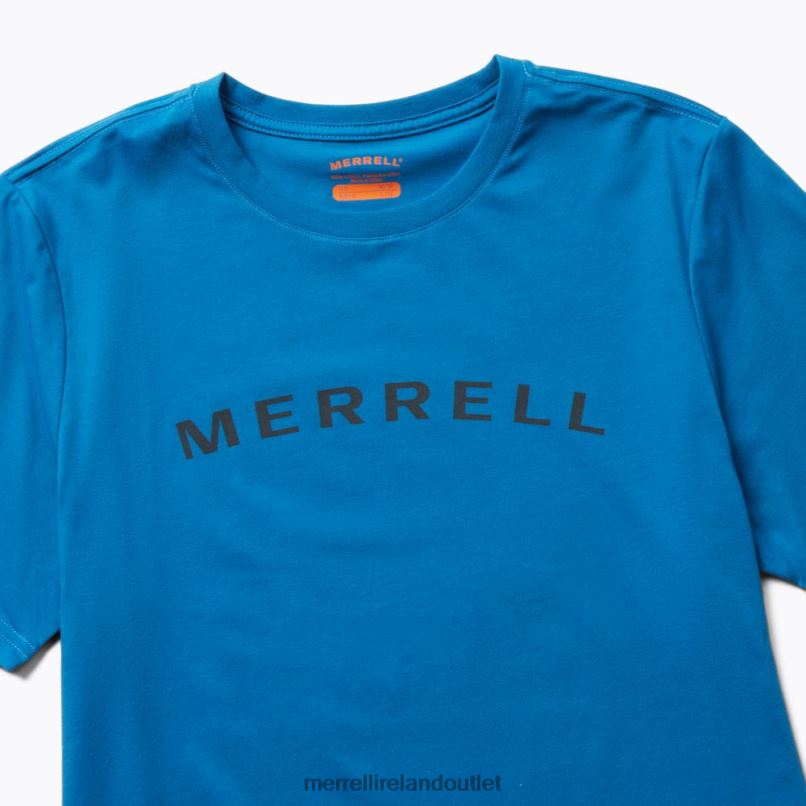 Merrell Wordmark Short Sleeve Tee (JMS26332-352) Men LTPDN583 Clothes Blue