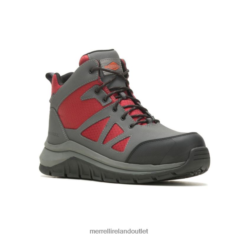 Merrell Fullbench Speed Mid Waterproof CF (J005027) Men LTPDN688 Shoes Asphalt/Dahlia