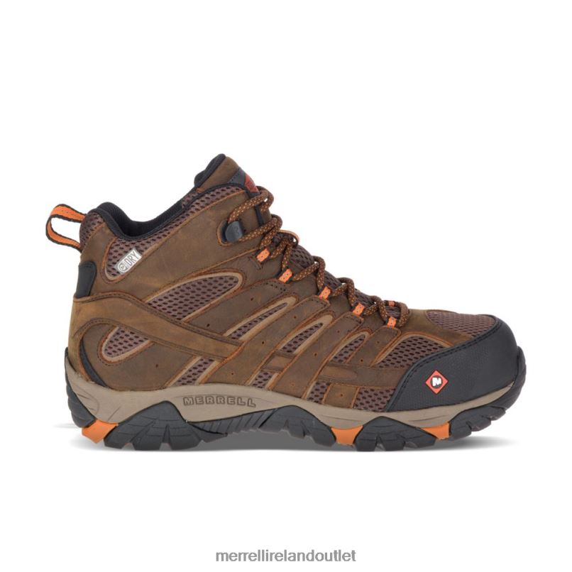 Merrell Moab Vertex Mid Waterproof Comp Toe Work Boot (J11617) Men LTPDN651 Shoes Clay