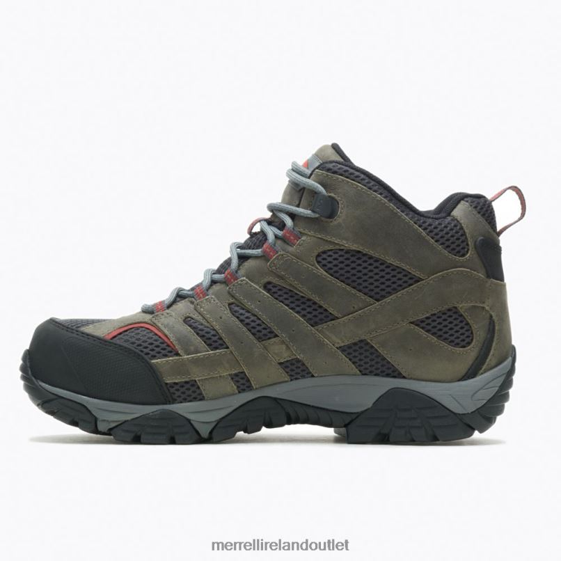 Merrell Moab Vertex Mid Waterproof Comp Toe Work Boot Wide Width (J11515W) Men LTPDN620 Shoes Pewter