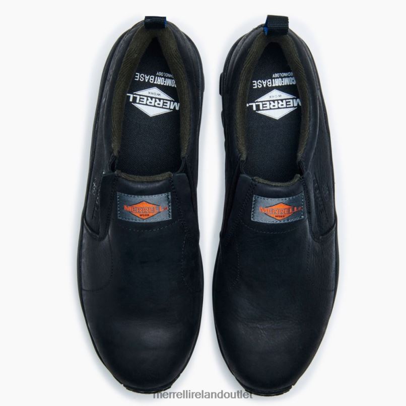 Merrell Jungle Moc Leather Comp Toe SD+ Work Shoe Wide Width (J099379W) Men LTPDN453 Shoes Black