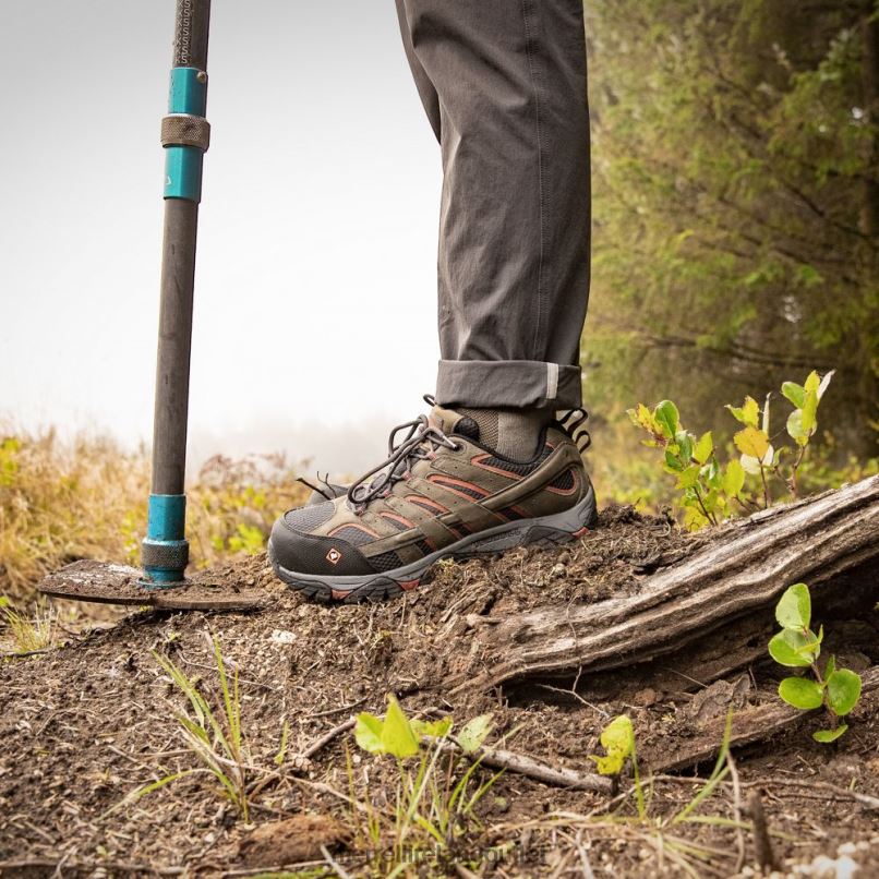 Merrell Moab Vertex Vent Comp Toe Work Shoe (J11121) Men LTPDN370 Shoes Pewter
