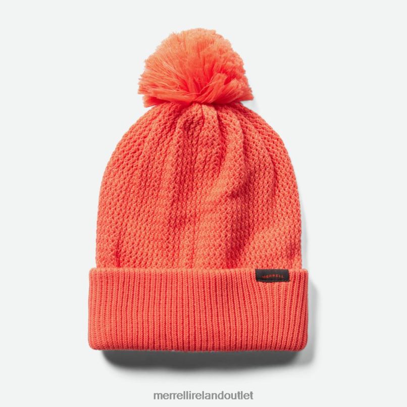 Merrell Waffle Bobble Beanie (JAF26648-628) Unisex LTPDN375 Accessories Peach Echo