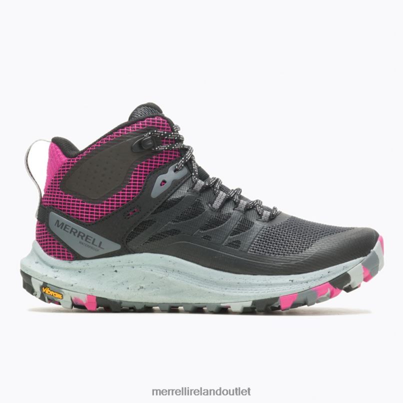 Merrell Antora 3 Mid Waterproof (J067582) Unisex LTPDN1084 Shoes Black/Fuchsia