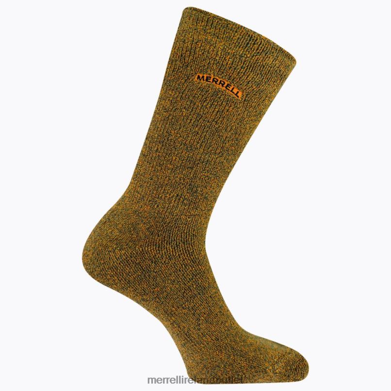 Merrell After-Sport Cushioned Crew Sock (JSF26893-800) Unisex LTPDN215 Accessories Orange