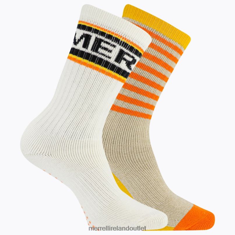 Merrell Brushed Crew Sock 2 Pack (JSF26900-800) Unisex LTPDN1470 Accessories Orange