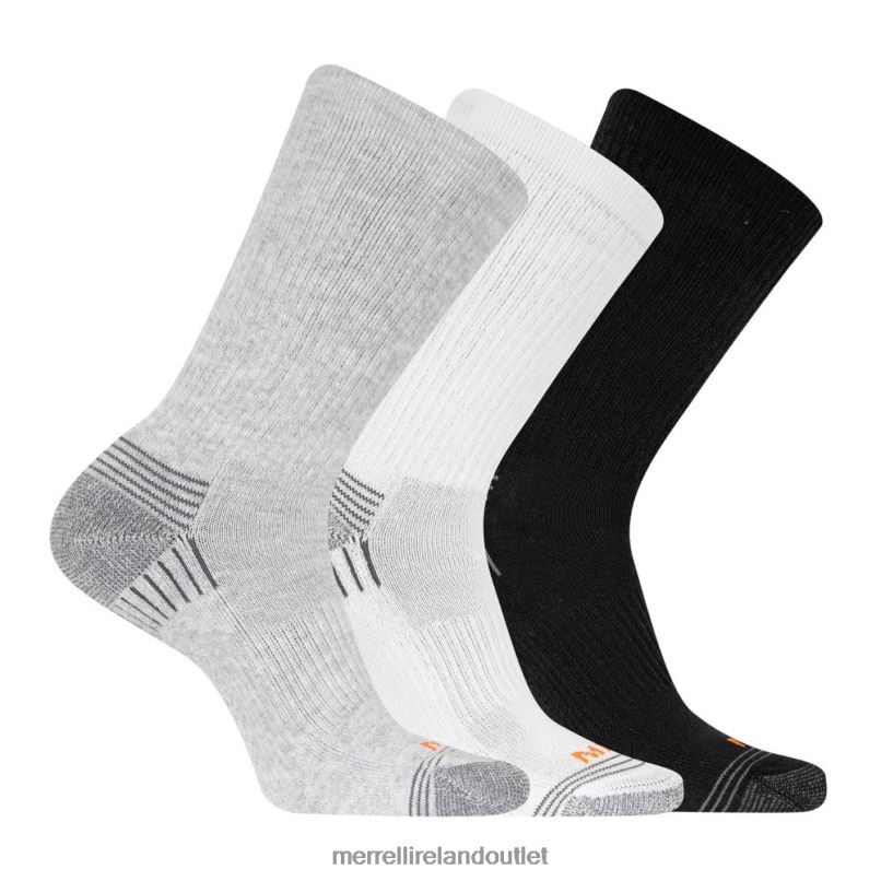 Merrell Hiker Crew Sock 3 Pack (JSF24699-020) Unisex LTPDN772 Accessories Grey Heather Asst