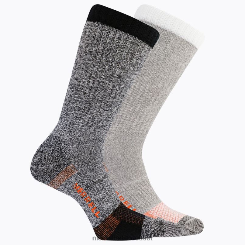 Merrell Rugged Steel Toe Crew Sock 2 Pack (JSS26717-012) Unisex LTPDN316 Accessories Charcoal Asst.