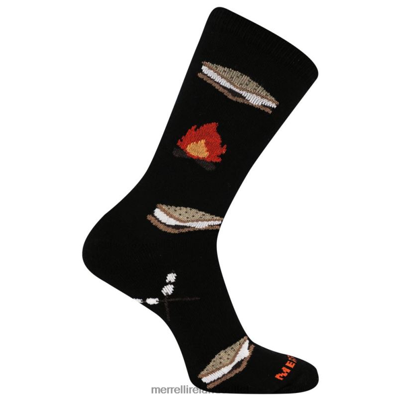 Merrell Smores Crew Sock (JSF26248-010) Unisex LTPDN623 Accessories Black