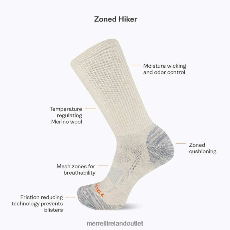 Merrell Zoned Low Cut Hiker Sock (JSS27009-020) Unisex LTPDN522 Accessories Grey Heather