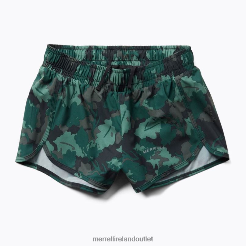 Merrell Trail Running Short (JWF26561-330) Women LTPDN1119 Clothes Sea Moss Leaf Print