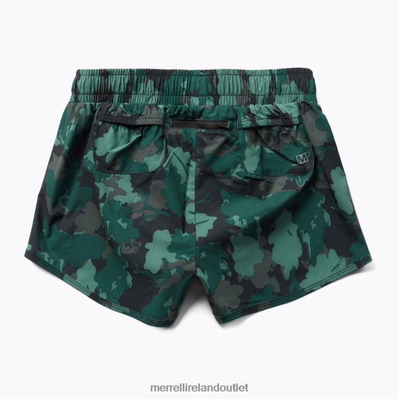 Merrell Trail Running Short (JWF26561-330) Women LTPDN1119 Clothes Sea Moss Leaf Print