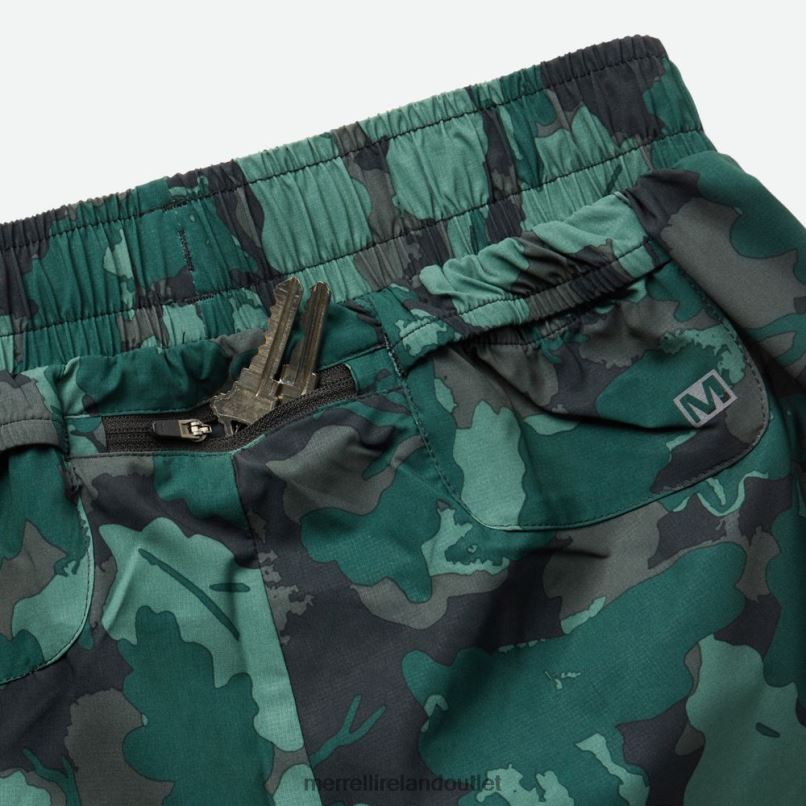 Merrell Trail Running Short (JWF26561-330) Women LTPDN1119 Clothes Sea Moss Leaf Print