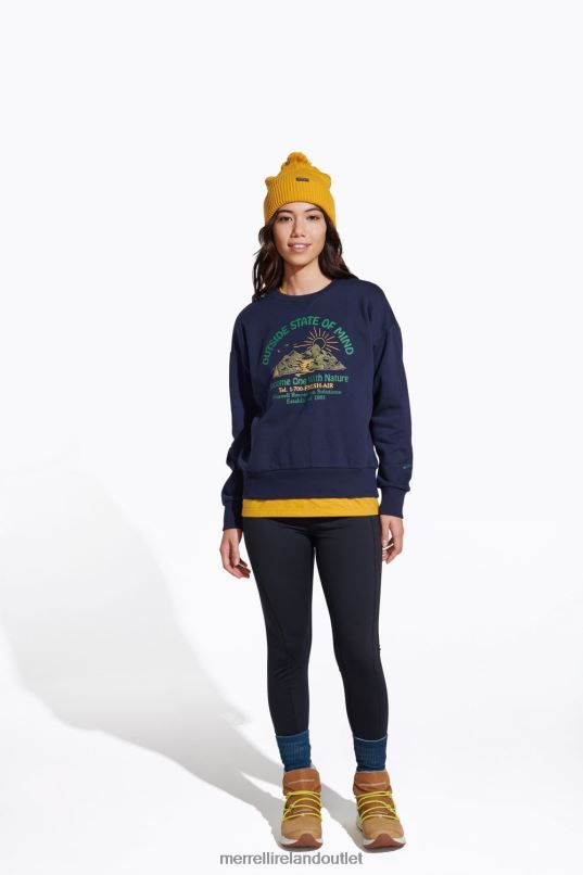 Merrell Outside State Of Mind Crew (JWF26634-353) Women LTPDN1153 Clothes Navy